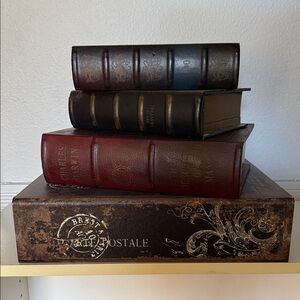 Vintage Decorative Book Set with compartments